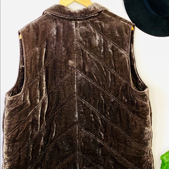 J.Jill Silk Velvet Vest - Picture 2 of 3